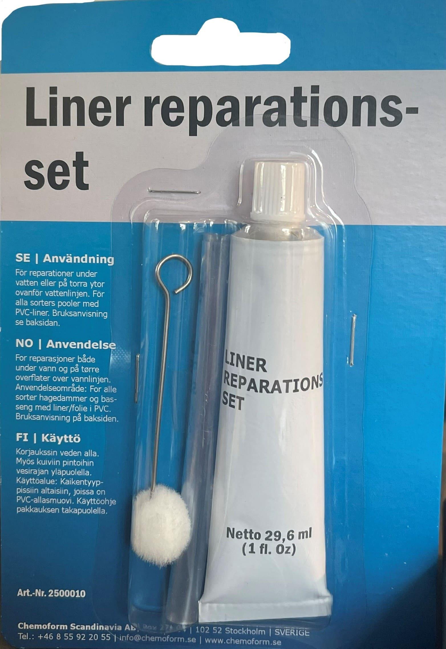 Liner reparationsset inkl lim & folie - Poolmagasinet